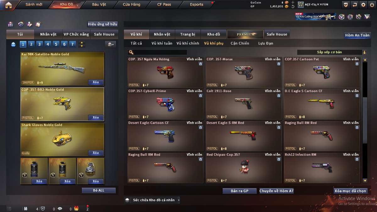 shop acc cf uy tin gia re